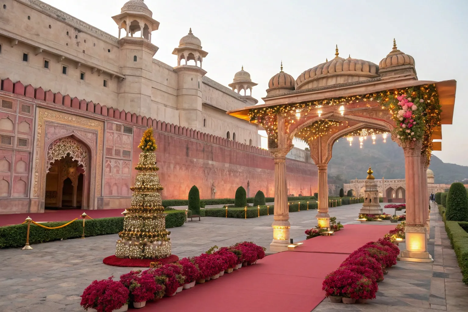 Wedding celebration on MI Road, Jaipur